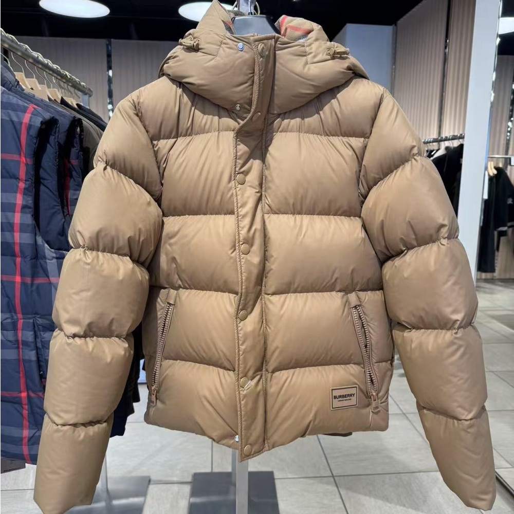 Burberry Tan Puffer Jacket Beige Men's M - Picture 1 of 4